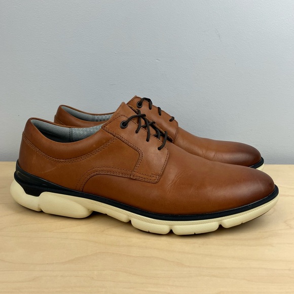Johnston Murphy Men’s Size 12.0 M XC4 Tanner Plain Toe Brown Leather Oxford Shoe